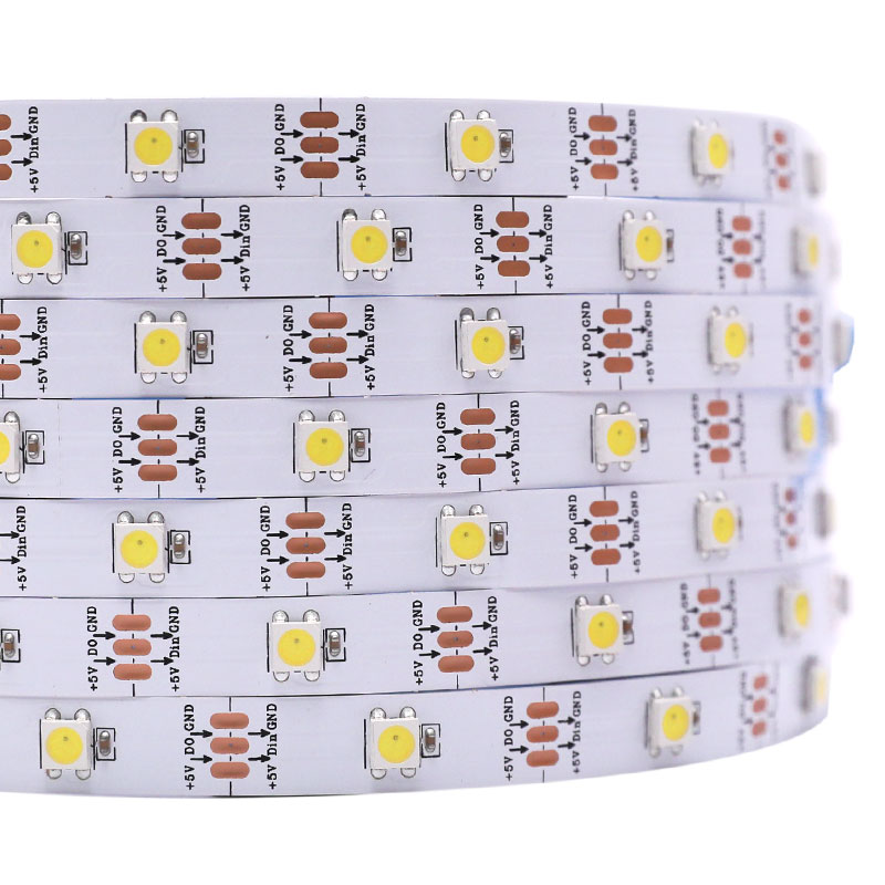 SK6812B Daylight/Warm White/Dual white CCT DC5V 30LEDs/m Programmable Led Strip Lights- 5m/16.4ft per roll